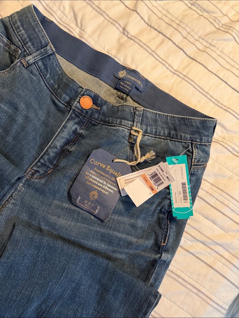 Democracy Mid Blue Flare Jeans - Picture 2 of 3